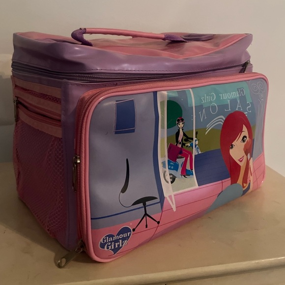 Other - Kids/ girl/ youth Glamour Girlz Salon Pink Doll Case/Makeup Case/ Overnight Case